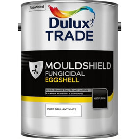 Dulux Trade Mouldshield Fungicidal Eggshell - Pure Brilliant White - 5 Litre