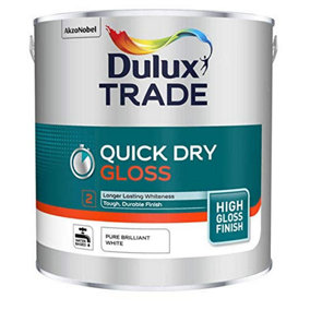 Dulux Trade Quick Dry Gloss - Pure Brilliant White - 5 Litre