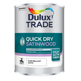 Dulux Trade Quick Dry Satinwood - Pure Brilliant White - 5 Litres