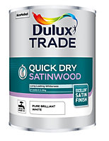 Dulux Trade Quick Dry Satinwood Pure Brilliant White 5 Litre