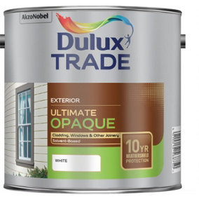 Dulux Trade Ultimate Weathershield Opaque Woodstain White 2.5 Litres