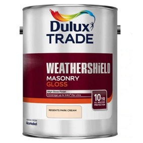 Dulux Trade Weathershield All Seasons Smooth Masonry Gloss 5L Regent Park Cream