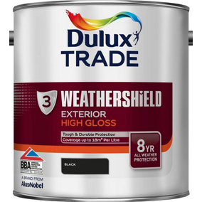 Dulux Trade Weathershield Gloss - Black - 2.5L