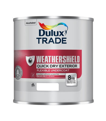 Dulux Trade Weathershield Quick Drying Undercoat White 2.5L DIY at B&Q