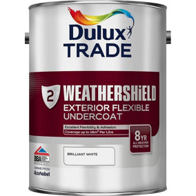Dulux Trade Weathershield Undercoat Brilliant White 5 Litres