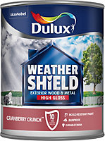 Dulux Weathershield Exterior Paint Gloss 750ml Cranberry Crunch