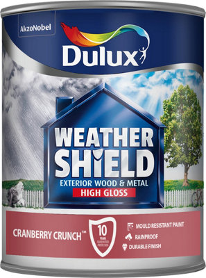 Dulux Weathershield Exterior Paint Gloss 750ml Cranberry Crunch