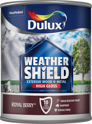 Dulux Weathershield Exterior Paint Gloss 750ml Royal Berry