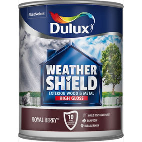 Dulux Weathershield Exterior Paint Gloss 750ml Royal Berry