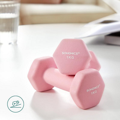 Dumbbell Collection of 6 with Holder, Hexagonal Neoprene Weights for ...