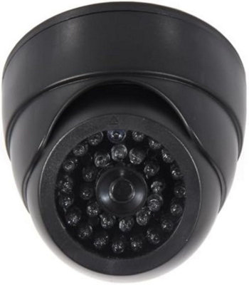 Dummy Dome Cctv Camera Security Indoor Outdoor Fake Red Led Flashing Light