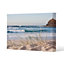 dune grass in Australia with turquoise surf waves of the pacific ocean (Canvas Print) / 61 x 41 x 4cm