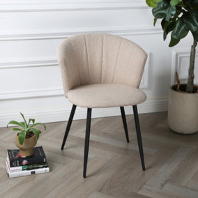 Dunelm - Bouclé Occasional Chair - Beige