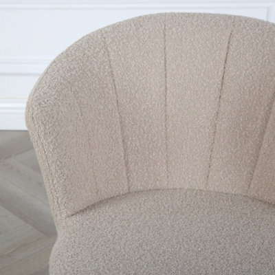 Dunelm Boucle Occasional Chair Beige