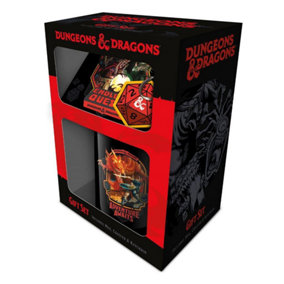 Dungeons & Dragons Retro Mug Set (Pack of 3) Black/Red (One Size)