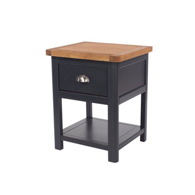 Dunkeld 1 drawer bedside cabinet, midnight Blue