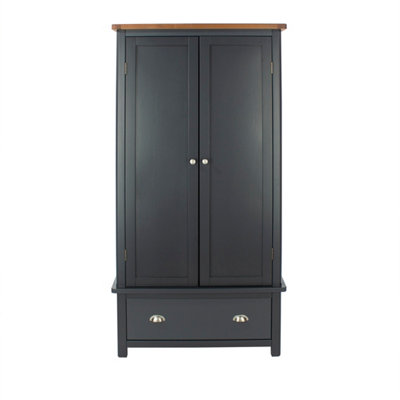Dunkeld 2 door, 1 drawer wardrobe, midnight blue