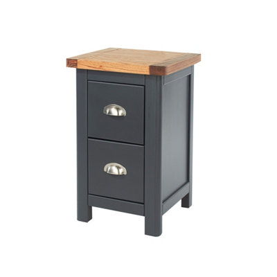 Dunkeld 2 drawer petite bedside cabinet, midnight Blue