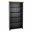 Dunkeld tall bookcase, painted midnight blue with wooden top