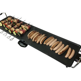 DUNLOP 87cm Length XL Teppanyaki Grill Barbecue Table Top Griddle Party