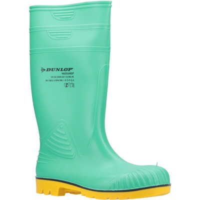 Dunlop Acifort HazGuard Safety Wellington Green/Black/Yellow DIY at B&Q