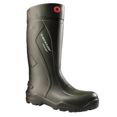 Dunlop Adults Unisex Purofort Plus Wellies Green (10 UK) | DIY at B&Q