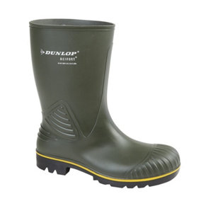 Dunlop Mens Acifort HD Mid Calf Wellington Boots Green (13 UK)