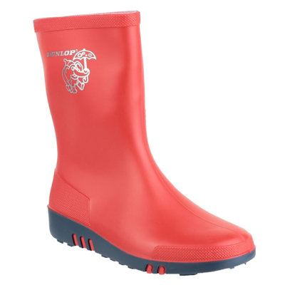 Dunlop Mini Childrens Wellington Boot Red/Blue