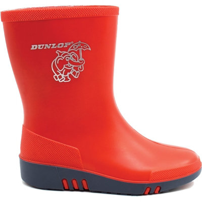 Dunlop Mini Childrens Wellington Boot Red/Blue