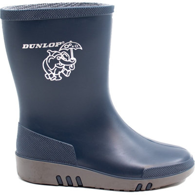 Dunlop Mini Elephant Wellington Boot Blue/Grey