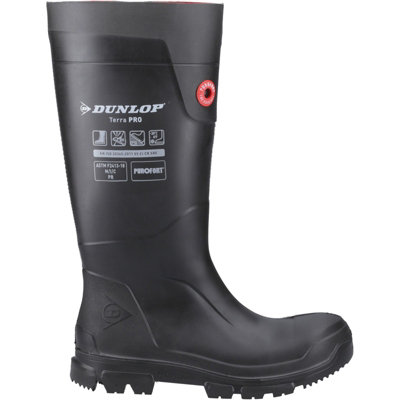 Dunlop TerraPro Full Safety Wellington Black | DIY at B&Q