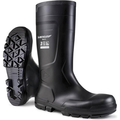 Dunlop Work-It S5 Safety Wellington Boots Black Waterproof Steel Toe ...