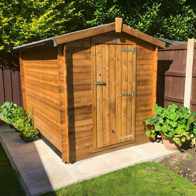 Dunster House - Heavy Duty (19mm) Log Garden Shed 1.8 x 2.5  Pressure Treated Wood Storage Unit Taarmo