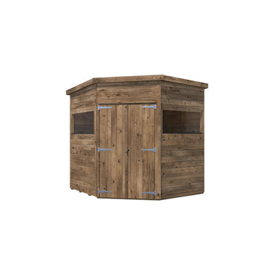 Dunster House Overlord Corner Shed W7' x D7' / W2.1m x D2.1m