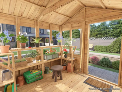 Dunster House Potting Shed Apex Roof W8' x D8' (W2.4m x D2.4m) Overlord Modular