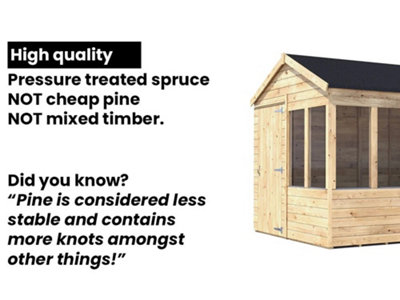 Dunster House Potting Shed Apex Roof W8' x D8' (W2.4m x D2.4m) Overlord Modular