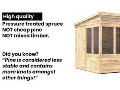 Dunster House Potting Shed Pent Roof W8' x D6' (W2.4 x D1.8m) Overlord Modular