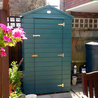 Dunster House Wooden Tool Shed 2m x 1m Sentry Box Wooden Garden Storage Talia Tool Rail Roof Felt