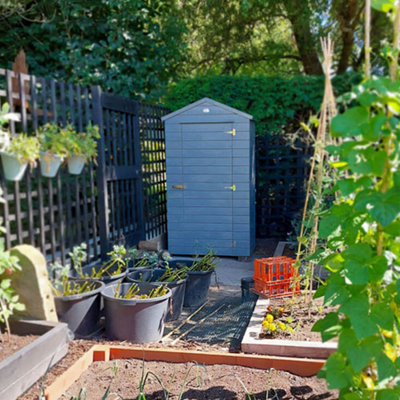 Dunster House Wooden Tool Shed 2m x 1m Sentry Box Wooden Garden Storage Talia Tool Rail Roof Felt