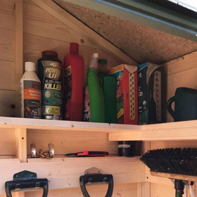Dunster House Wooden Tool Shed 2m x 1m Sentry Box Wooden Garden Storage Talia Tool Rail Roof Felt