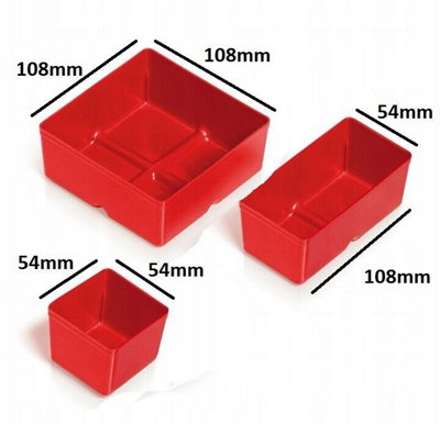 Duo Compartment Storage Tandem Organiser Case Tool Box Adjustable Dividers Model 4 - 5