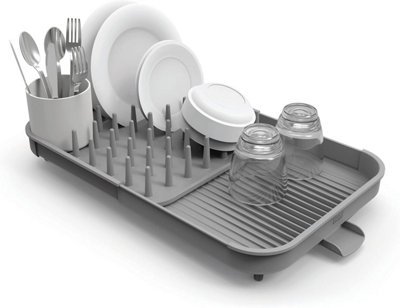 Duo Expandable Dish Drying Rack, Kitchen Dish Plate Drainer with ...