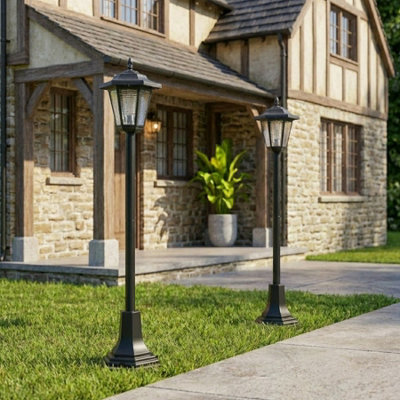 Duo Solar Powered Garden Lamp Posts