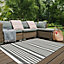 Duo Weave Collection Outdoor Rugs in Modern Stripes