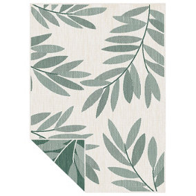 Duo Weave Collection Outdoor Rugs in Trailing Leaves Design
