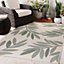 Duo Weave Collection Outdoor Rugs in Trailing Leaves Design
