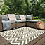 Duo Weave Collection Outdoor Rugs in Zigzag Design