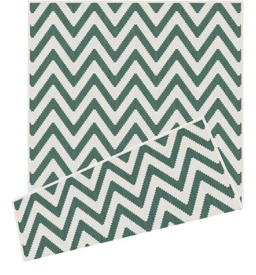 Duo Weave Collection Outdoor Rugs in Zigzag Design