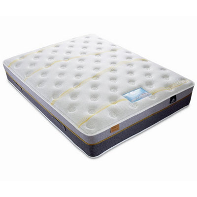 Dura Beds Cloud Lite Splendour 3500 Pocket Sprung Gel Foam Divan Bed Set 4FT6 Double Large End Drawer- Naples Lilac