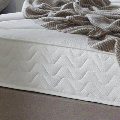 Dura Beds Roma Deluxe Super Orthopaedic Sprung Divan Bed Set 4FT Small Double 4 Drawers Continental- Lino Stone